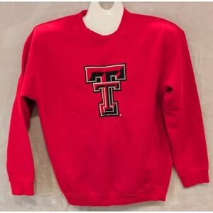 Texas Tech Red Raiders Sweatshirt Adult L Red Viatran Heavyweight NCAA Logo